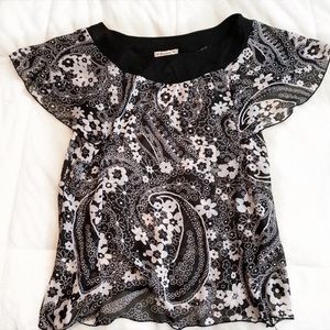 Forever 21 abstract floral printed blouse